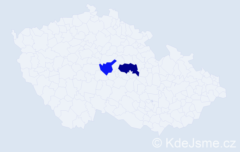 Příjmení: 'Ninh', počet výskytů 3 v celé ČR