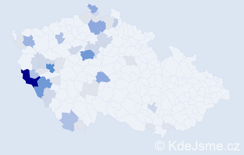Příjmení: 'Sazamová', počet výskytů 131 v celé ČR