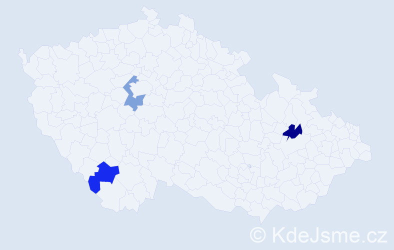 Příjmení: 'Alföldyová', počet výskytů 3 v celé ČR