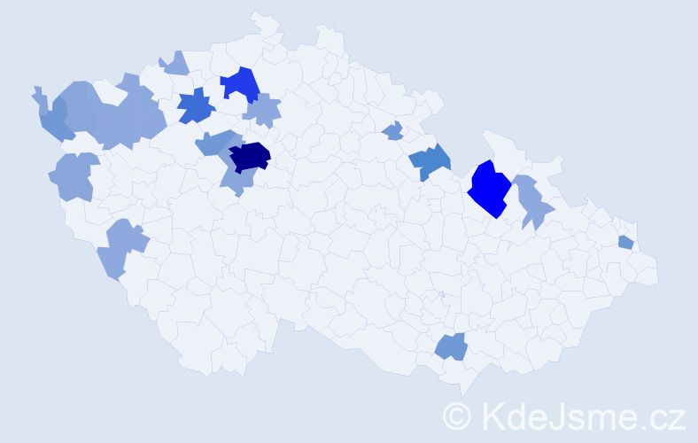Příjmení: 'Pleyer', počet výskytů 63 v celé ČR