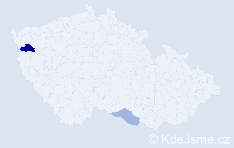 Příjmení: 'Sličko', počet výskytů 3 v celé ČR