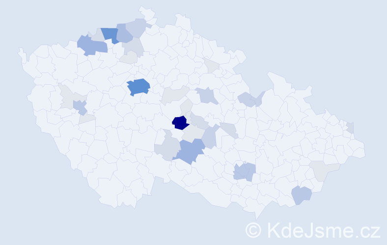 Příjmení: 'Pejchar', počet výskytů 138 v celé ČR
