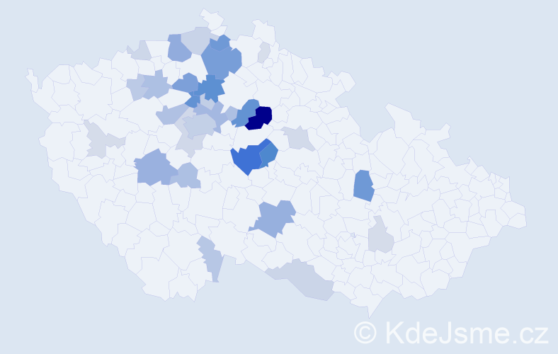 Příjmení: 'Ladra', počet výskytů 117 v celé ČR