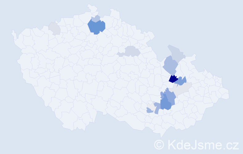 Příjmení: 'Libánková', počet výskytů 40 v celé ČR