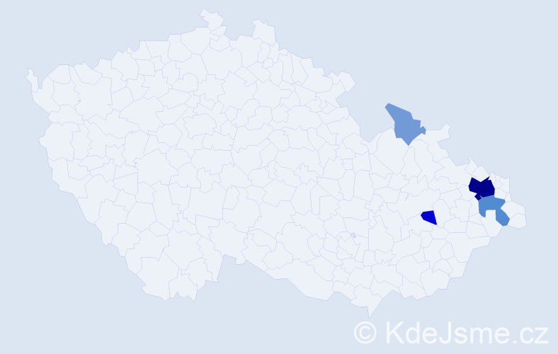 Příjmení: 'Kreissová', počet výskytů 20 v celé ČR
