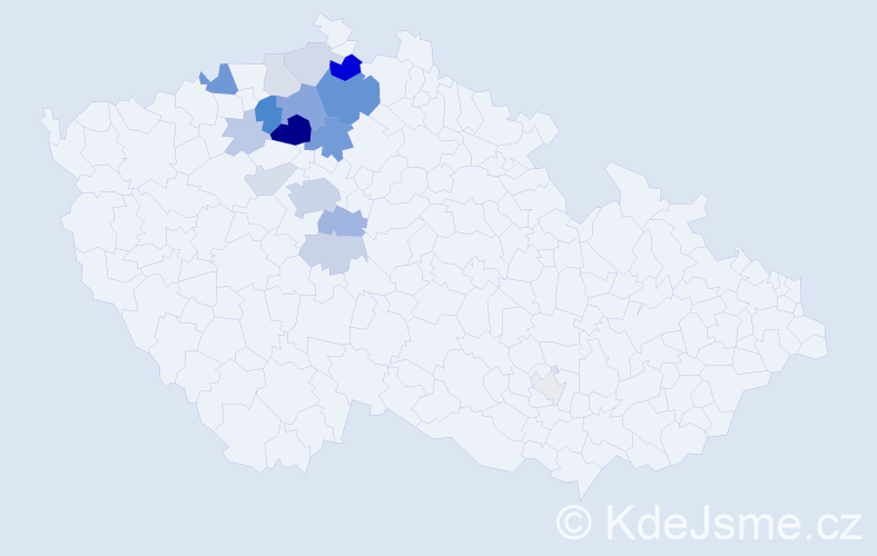 Příjmení: 'Krejná', počet výskytů 49 v celé ČR