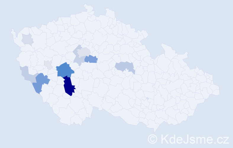 Příjmení: 'Keřlík', počet výskytů 43 v celé ČR
