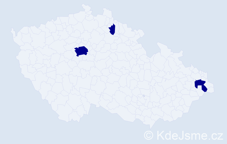 Příjmení: 'Latáková', počet výskytů 3 v celé ČR