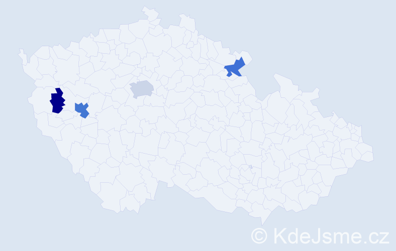 Příjmení: 'Czinnerová', počet výskytů 10 v celé ČR