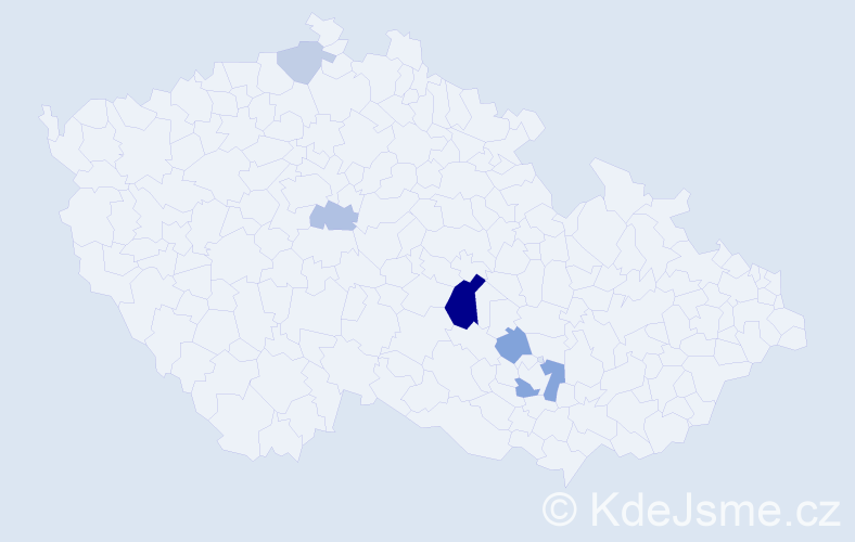 Příjmení: 'Vrša', počet výskytů 11 v celé ČR