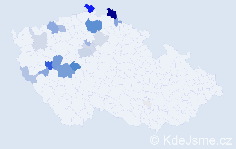 Příjmení: 'Luft', počet výskytů 63 v celé ČR