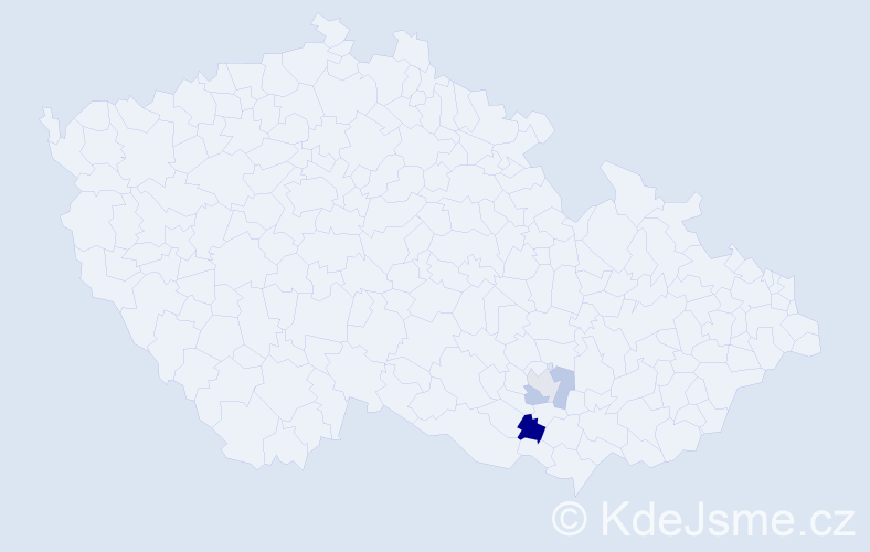 Příjmení: 'Škrovan', počet výskytů 4 v celé ČR