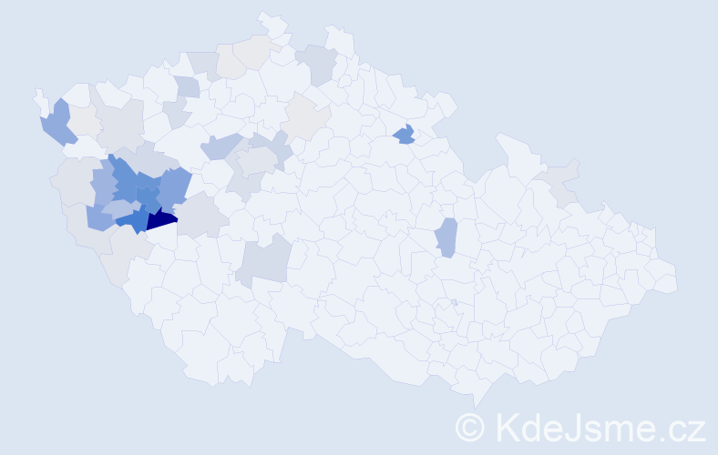 Příjmení: 'Komorousová', počet výskytů 149 v celé ČR