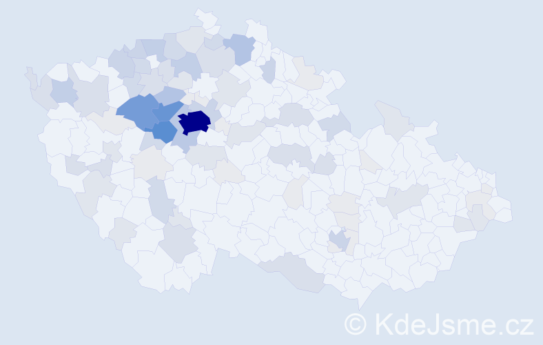 Příjmení: 'Perglerová', počet výskytů 310 v celé ČR