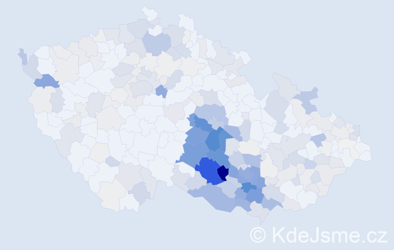 Příjmení: 'Dobrovolný', počet výskytů 1131 v celé ČR