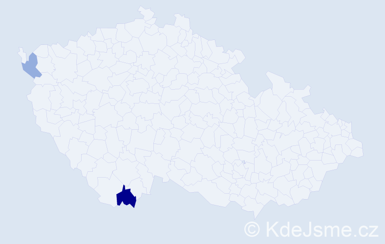 Příjmení: 'Peraus', počet výskytů 3 v celé ČR