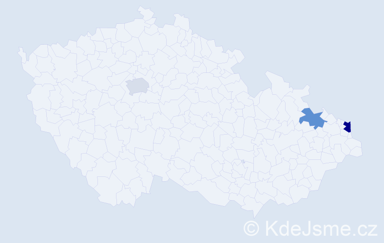 Příjmení: 'Vluková', počet výskytů 4 v celé ČR