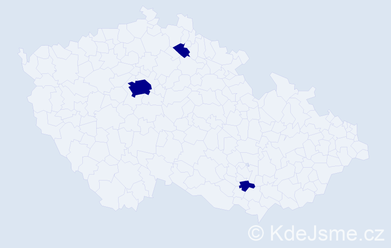 Příjmení: 'Buncha', počet výskytů 3 v celé ČR