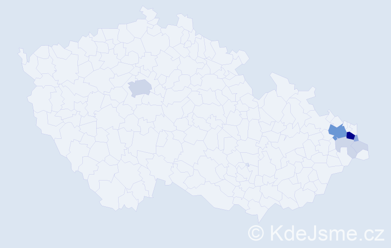 Příjmení: 'Waszek', počet výskytů 24 v celé ČR