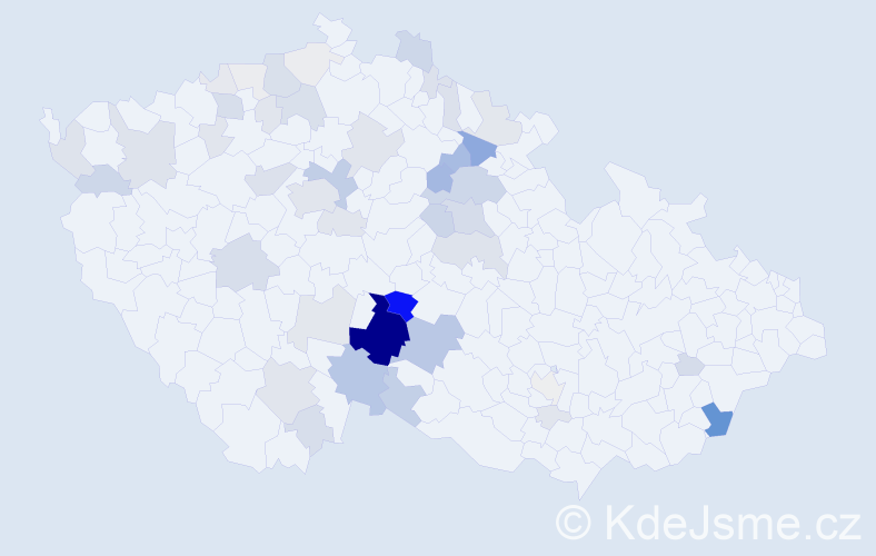 Příjmení: 'Bartoška', počet výskytů 209 v celé ČR