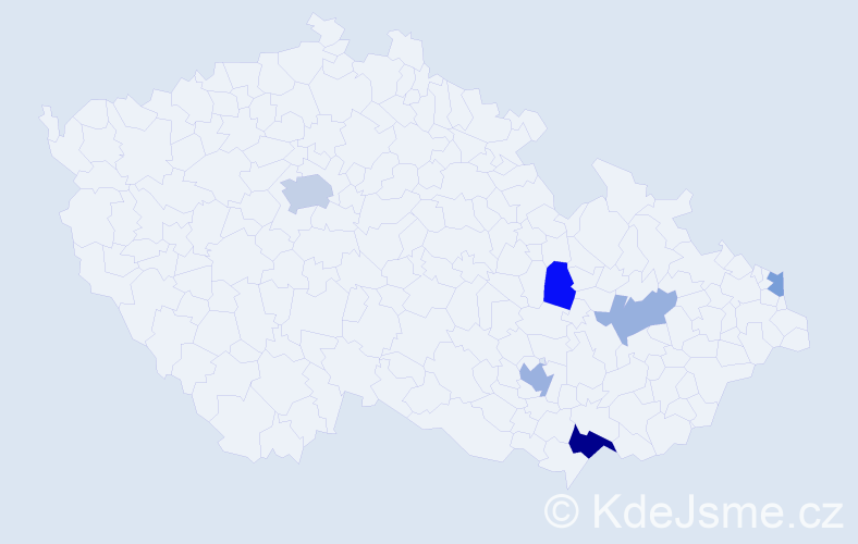 Příjmení: 'Komorná', počet výskytů 11 v celé ČR