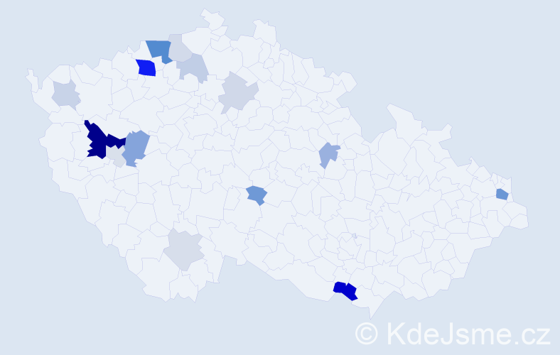 Příjmení: 'Tipanová', počet výskytů 43 v celé ČR