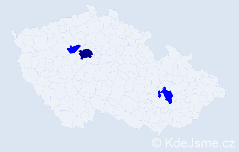Příjmení: 'Cihrová', počet výskytů 4 v celé ČR