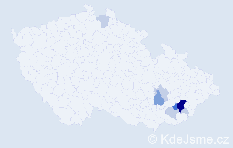 Příjmení: 'Gorec', počet výskytů 24 v celé ČR