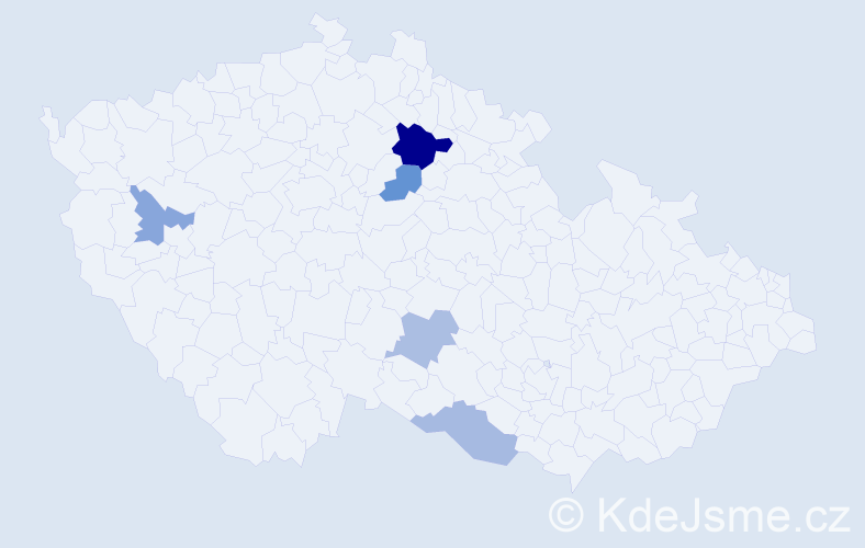 Příjmení: 'Sytná', počet výskytů 8 v celé ČR