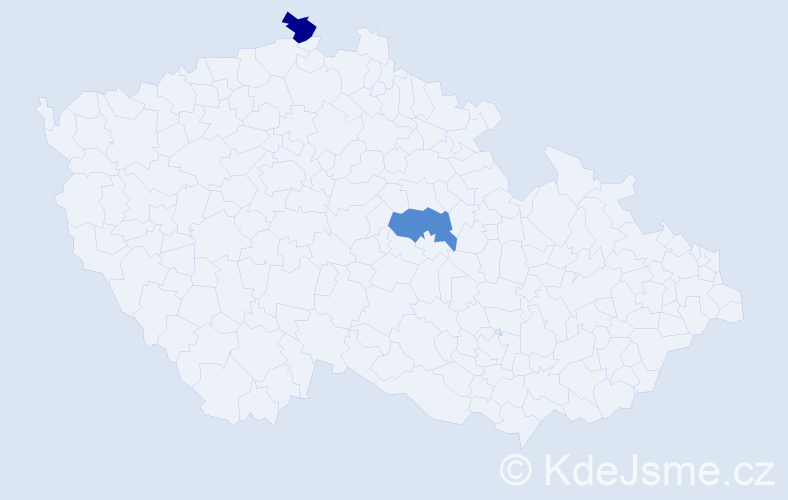 Příjmení: 'Škürja', počet výskytů 2 v celé ČR