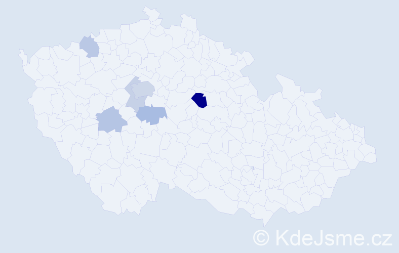 Příjmení: 'Plháčková', počet výskytů 13 v celé ČR