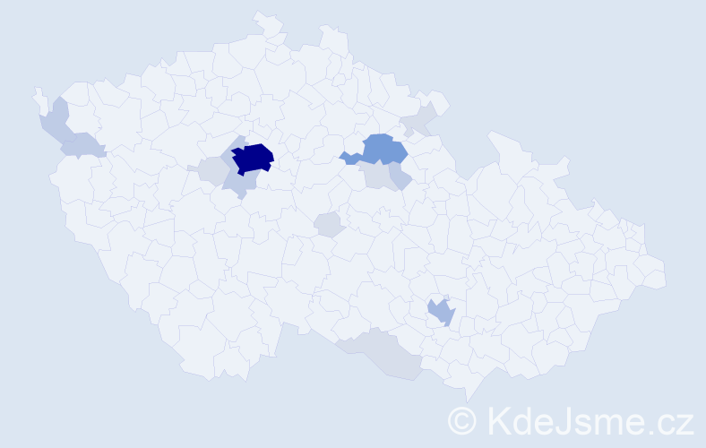Příjmení: 'Mahlerová', počet výskytů 42 v celé ČR