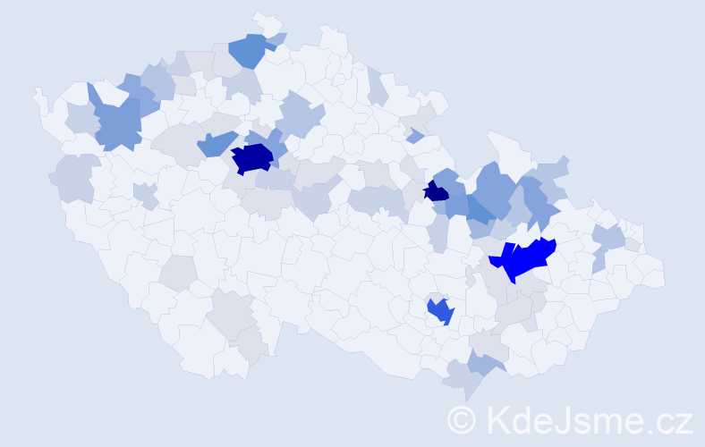 Příjmení: 'Rollerová', počet výskytů 245 v celé ČR