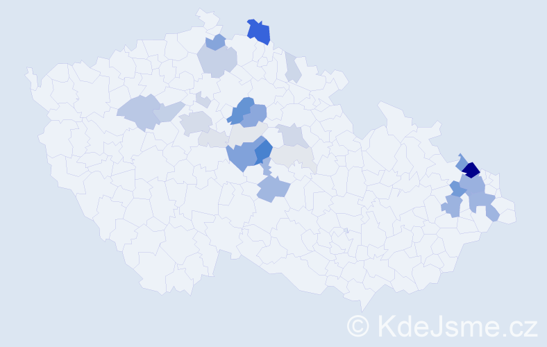 Příjmení: 'Cyrusová', počet výskytů 126 v celé ČR