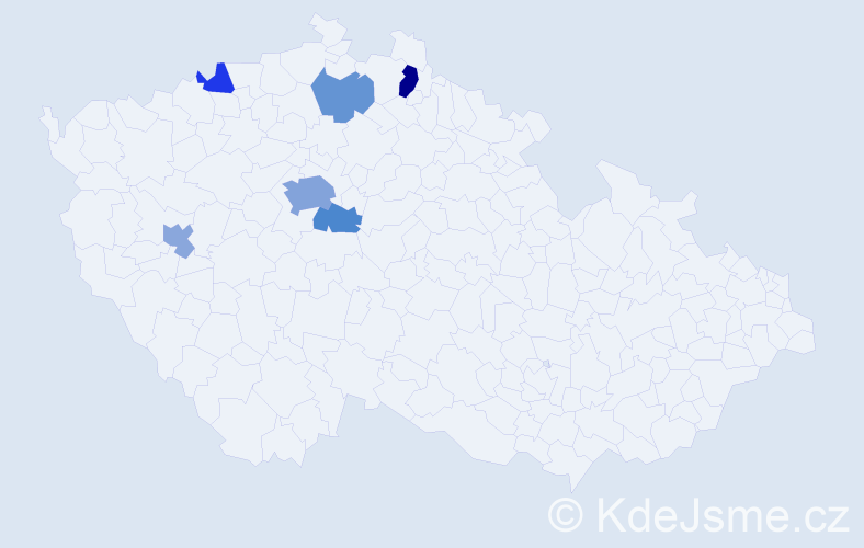 Příjmení: 'Kovachev', počet výskytů 12 v celé ČR
