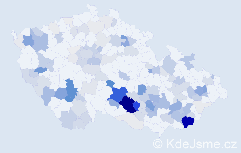 Příjmení: 'Man', počet výskytů 528 v celé ČR