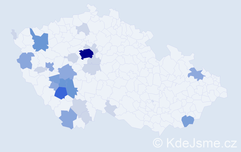 Příjmení: 'Prokopius', počet výskytů 69 v celé ČR