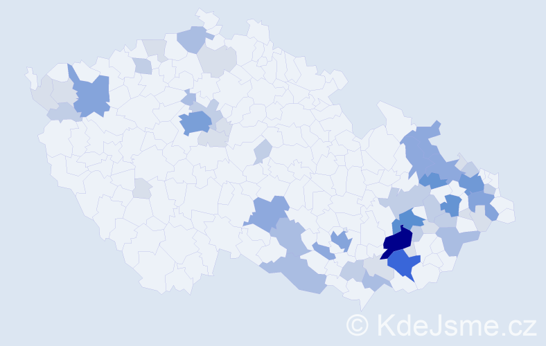 Příjmení: 'Buksová', počet výskytů 159 v celé ČR