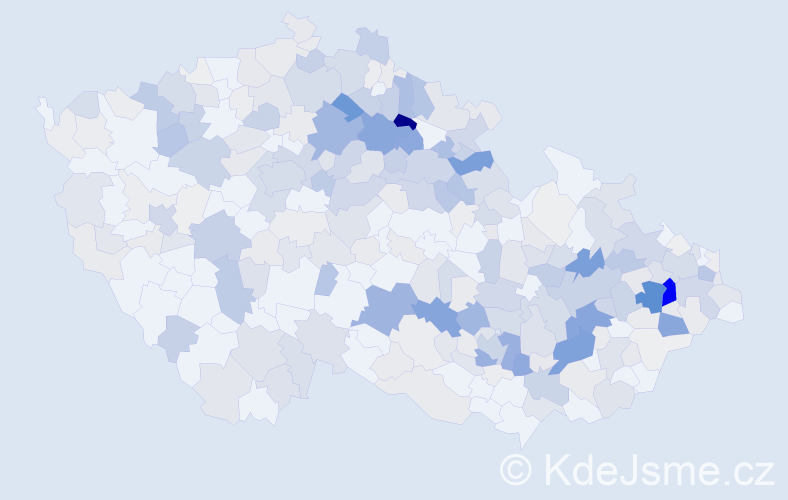 Příjmení: 'Bajer', počet výskytů 1354 v celé ČR