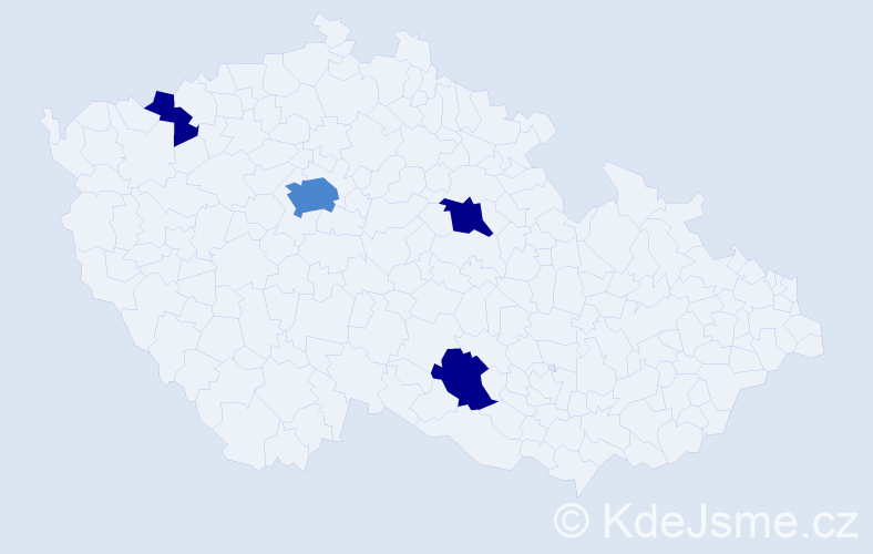Příjmení: 'Libiaková', počet výskytů 10 v celé ČR