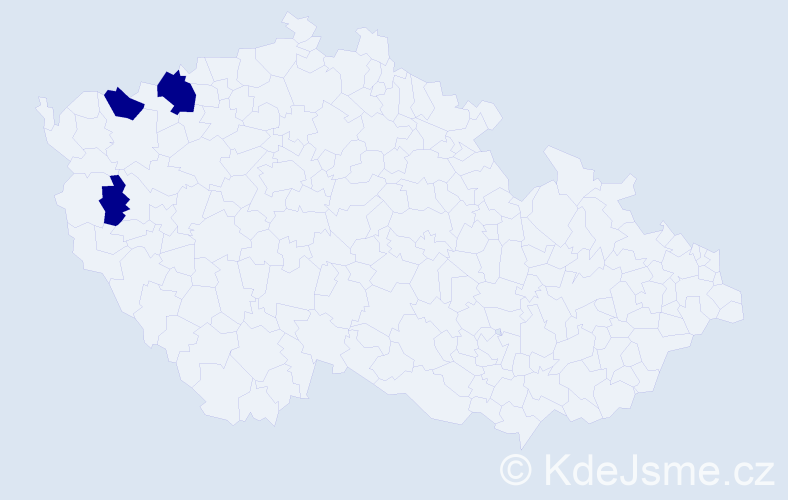 Příjmení: 'Federl', počet výskytů 3 v celé ČR