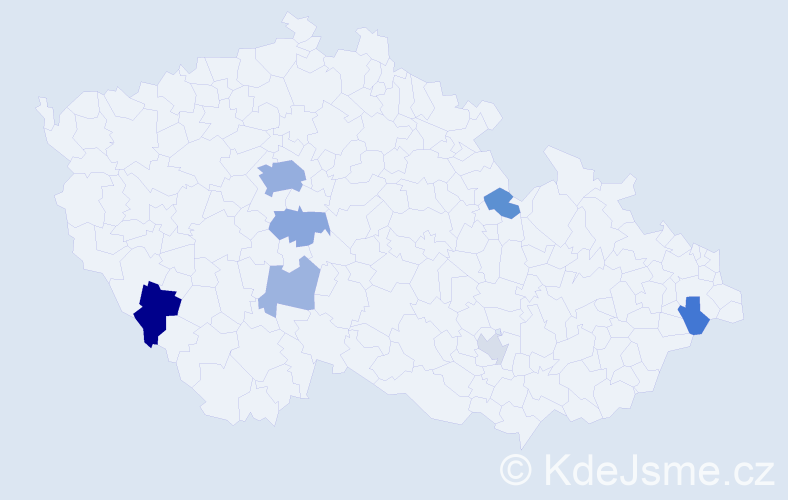 Příjmení: 'Cameron', počet výskytů 17 v celé ČR