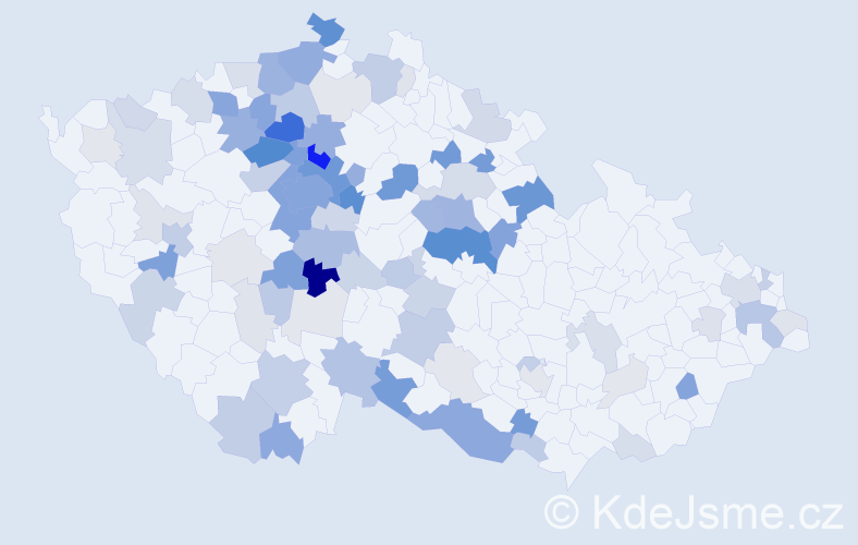 Příjmení: 'Šárová', počet výskytů 346 v celé ČR