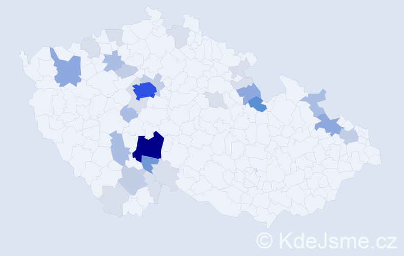Příjmení: 'Sedloň', počet výskytů 92 v celé ČR