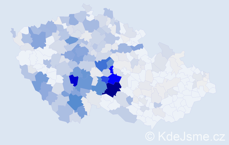 Příjmení: 'Dolejší', počet výskytů 2184 v celé ČR