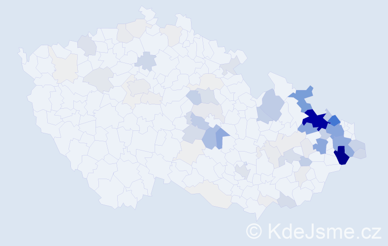 Příjmení: 'Matýsek', počet výskytů 404 v celé ČR