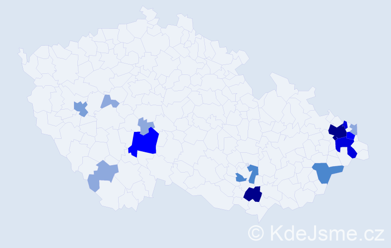 Příjmení: 'Cedivoda', počet výskytů 48 v celé ČR