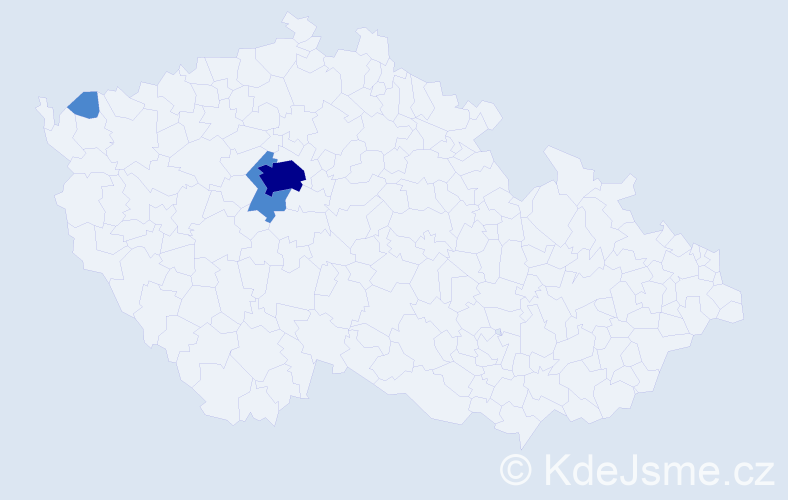 Příjmení: 'Petržil', počet výskytů 5 v celé ČR