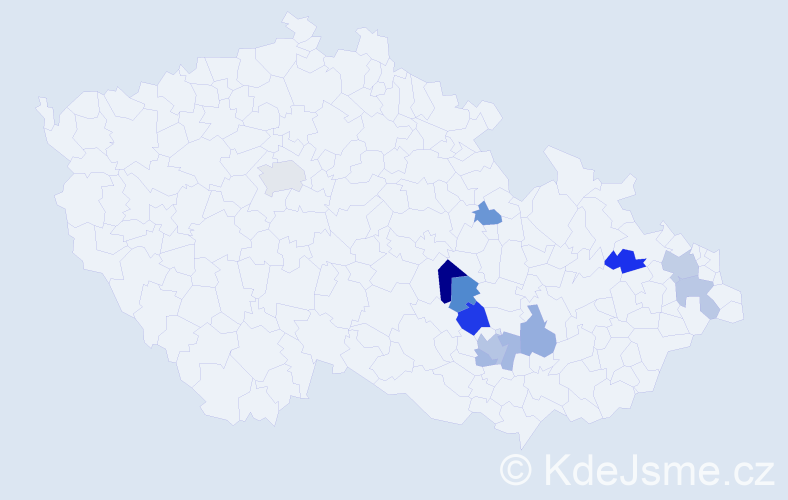 Příjmení: 'Skřepková', počet výskytů 17 v celé ČR