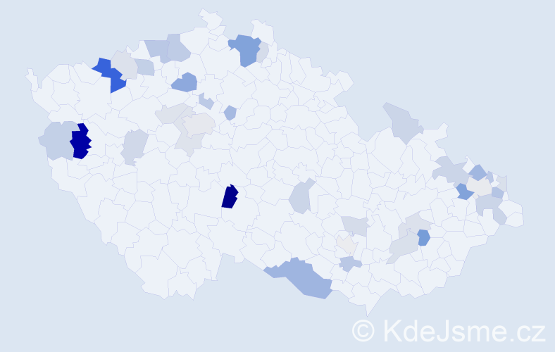 Příjmení: 'Bérešová', počet výskytů 74 v celé ČR